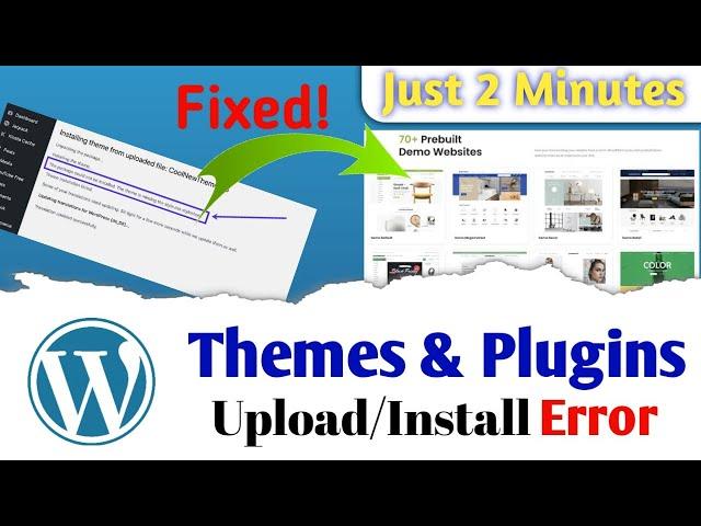 How to fix wordpress themes and plugin install error