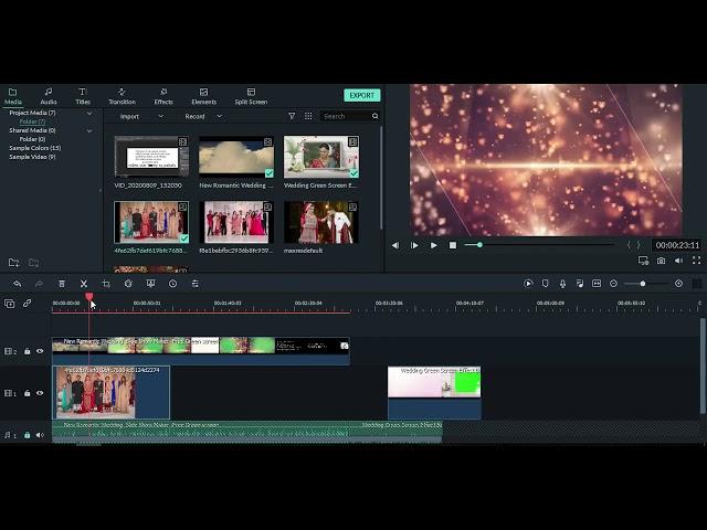 Filmora9 Wedding Video Editing Green Screen Tutorial 2020