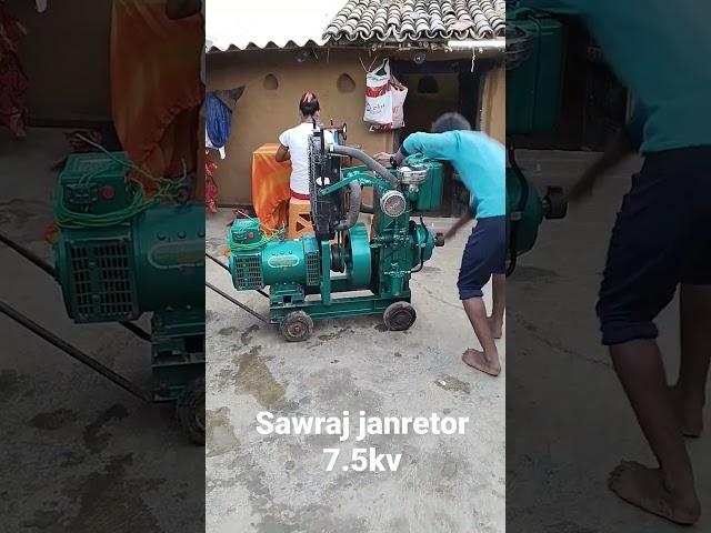 Swaraj generator 7.5 KV and 102 ka engine#Swaraj