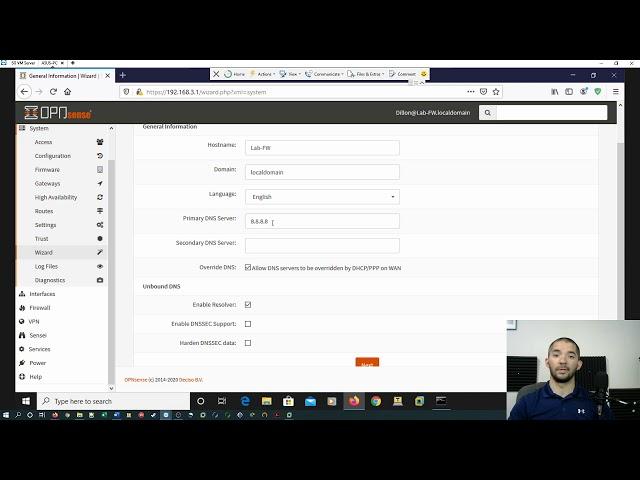 OPNsense - Initial WebGUI Configuration