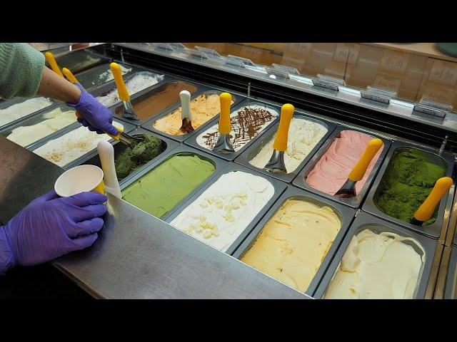 Homemade gelato Ice cream Making (Lemon, Strawberry, Tomato) / Korean Ice cream Shop