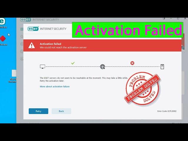 Solution : Eset Internet Security | Activation failed | We Could Not Reach The Activation Server |