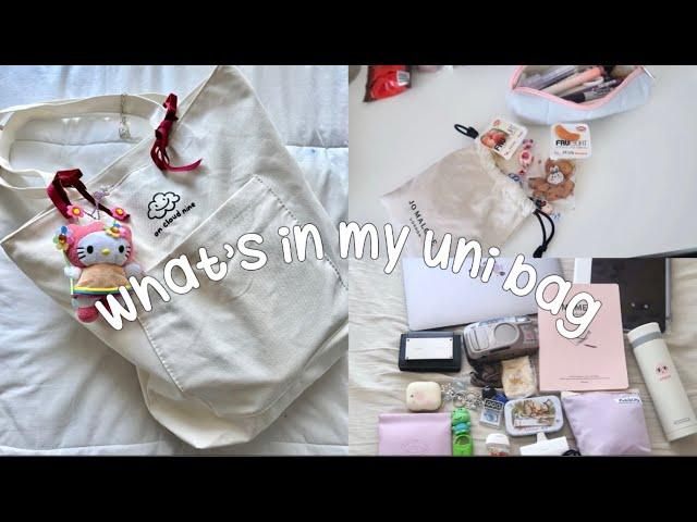 What's in my UNI bag 2024 | On Cloud Nine tote, essentials