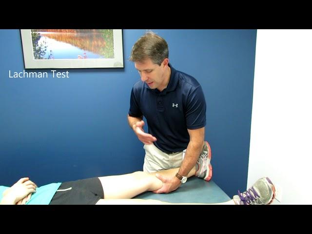 Lachman's Test-On a patient with a COMPLETE ACL TEAR!