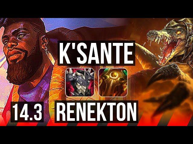 K'SANTE vs RENEKTON (TOP) | 7 solo kills, 10/3/7 | KR Master | 14.3