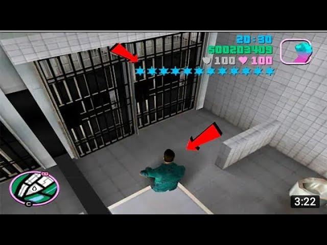 GTA Vice City ! 10 Stars Wanted Police Level Arrest | Secret Real Prison In GTA Vice City