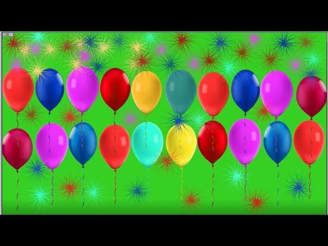 Free animated green screen balloons || Flying Balloon Green Screen || green screen balloons