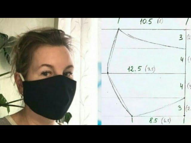 Как построить выкройку для  медицинской маски. 2 варианта. Medical mask with your own hands.