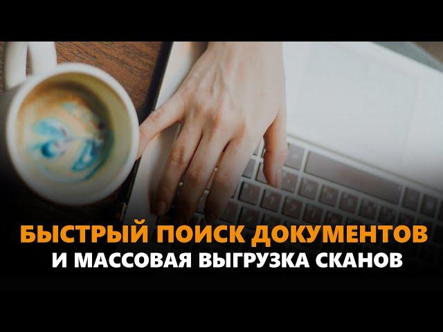 Быстрый поиск документов и массовая выгрузка сканов