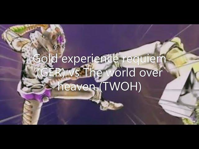 Kèo ngắn GER (Gold experience requiem) vs TWOH (the world over heaven) trong 1p48s