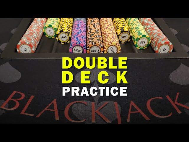 Double Deck Blackjack Practice - Count or just play Basic Strategy