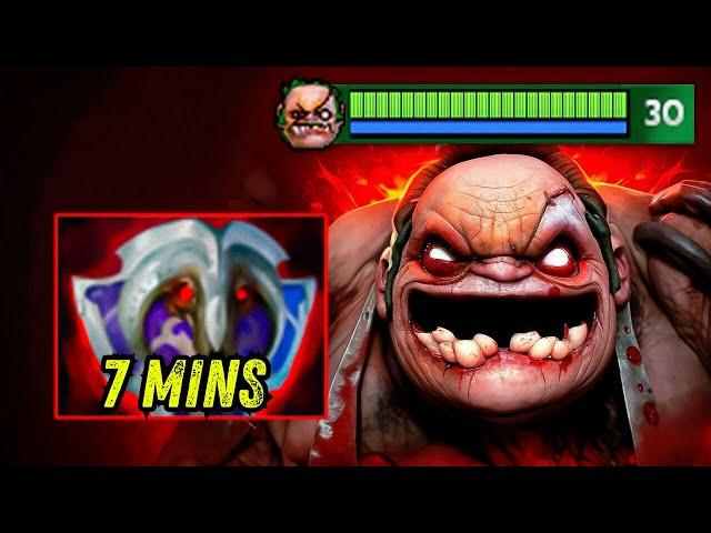 Pudge 19Kills 7Mins Vanguard Destroyer the enemy SafeLane Dota 2