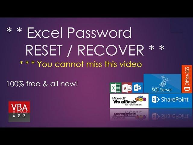 Reset Forgotten VBA Project Password