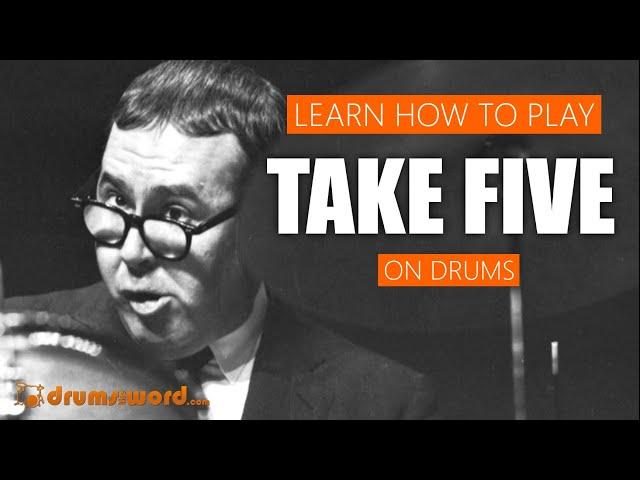  Take Five (Dave Brubeck)  Video Drum Lesson | How To Play DRUM BEAT (Joe Morello)