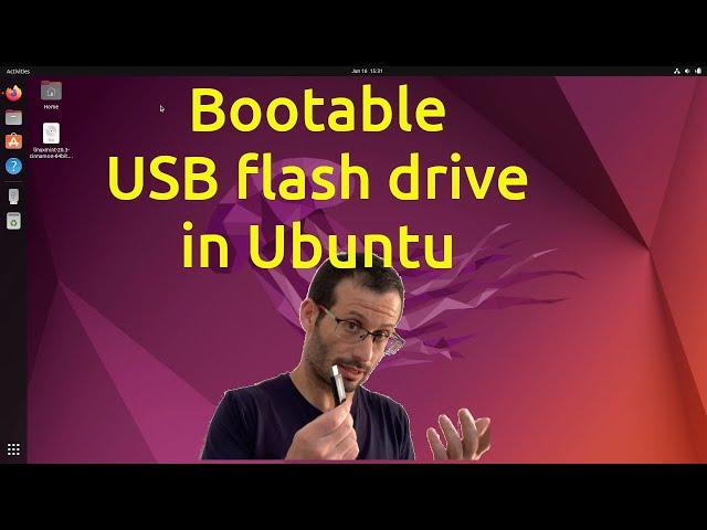 How to create a bootable usb drive in Ubuntu 22.04