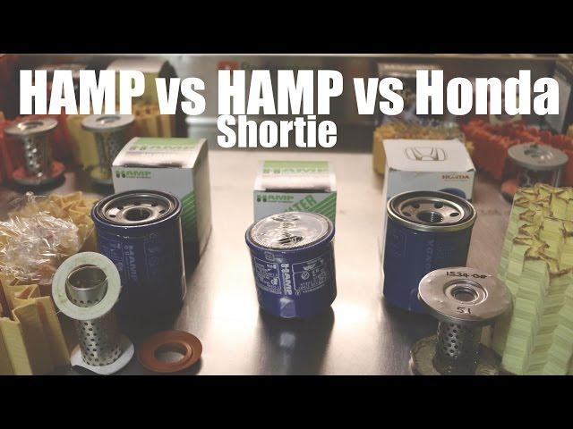 HAMP Oil Filter vs HAMP 'Shortie' vs Honda - PerformanceCars