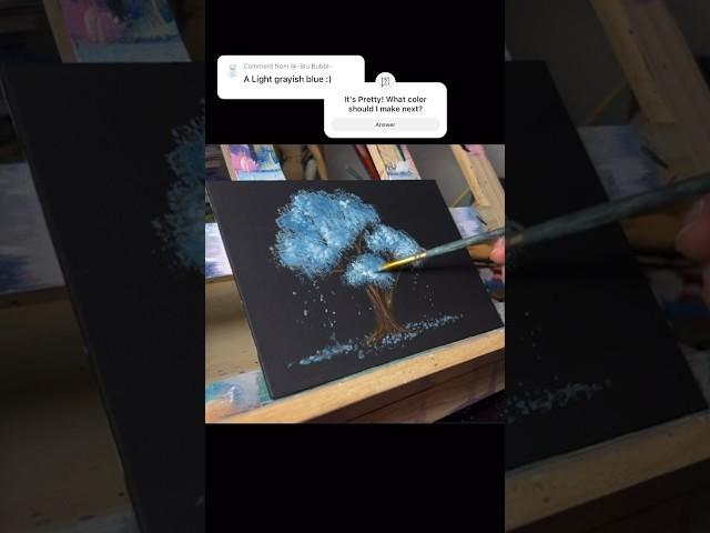 Blue Grey Tree #artist #art #diy #howto #artwork #draw #painting #easy #timelapse #paint #tree #cute