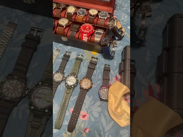 My humble watch collection #swissmade #casio #timex #luminox #caravelle #bulova #watchcollection