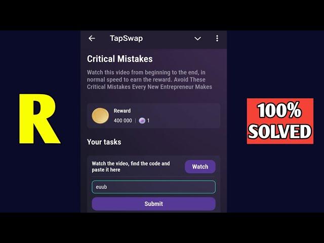 Critical Mistakes | Tapswap Code | Avoid These Critical Mistakes Every New Entrepreneur Makes