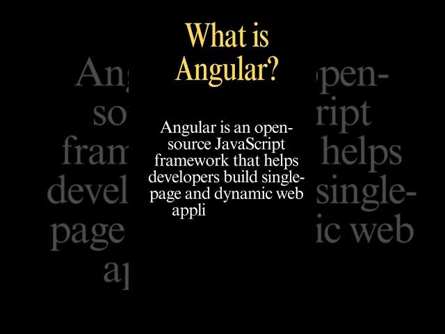 what is Angular? #angular #coding #typescript #html #css #javascript