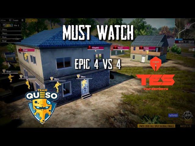 Epic 4 vs 4 Team Queso And Top Esports | Pubg Mobile | PMCO FALL SPLIT