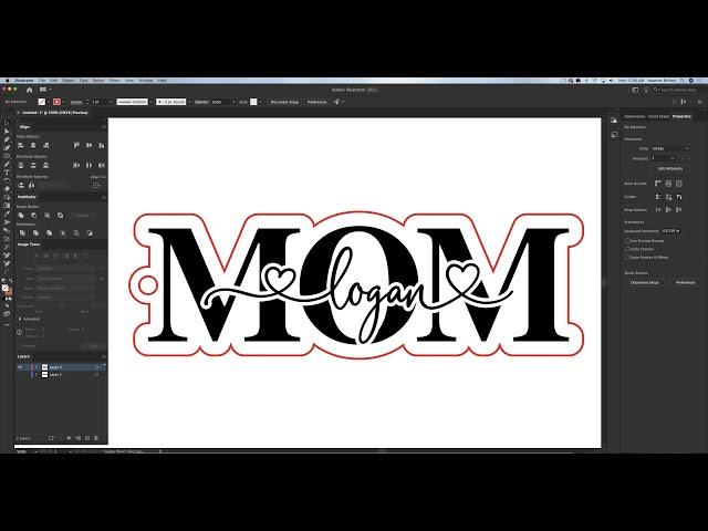 Adobe Illustrator — How to Create a Keychain Design Using Offsets & Knockouts