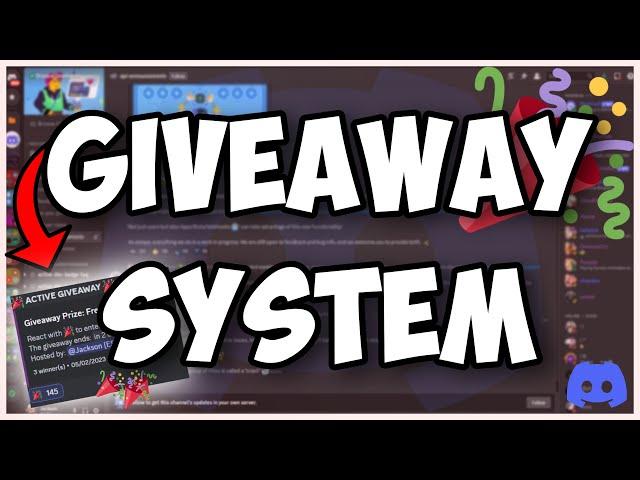 How to make a GIVEAWAY SYSTEM for your Discord Bot! || Discord.js V14