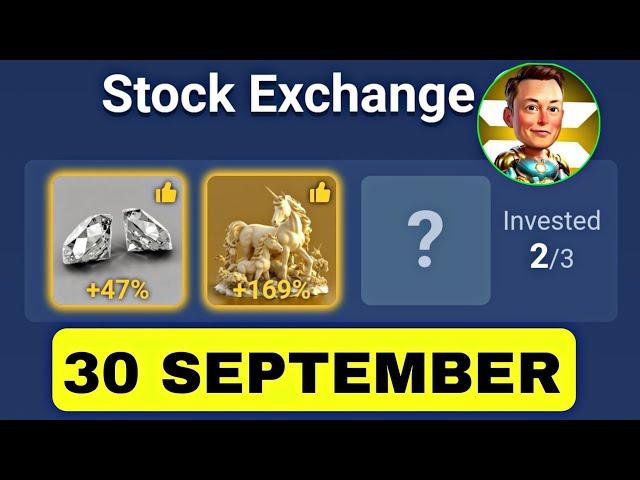 X Empire Daily Investment Funds 30 September | X Empire Daily Combo | Musk Empire Today Combo Cards