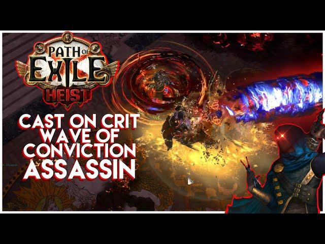 PoE 3.12 - Cyclone Cast on Crit Wave of Conviction Assassin build guide