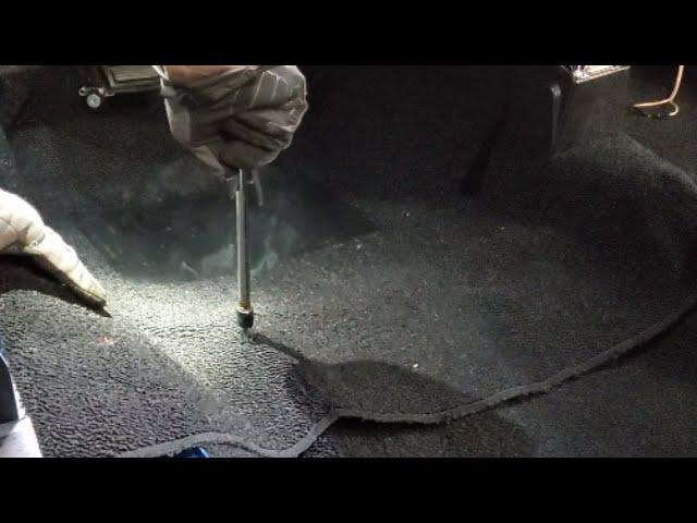 How to Create Perfect Holes When Installing Automotive Carpet | Fixed It Garage