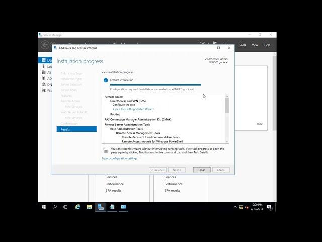 Routing and Remote Access Windows Server 2016