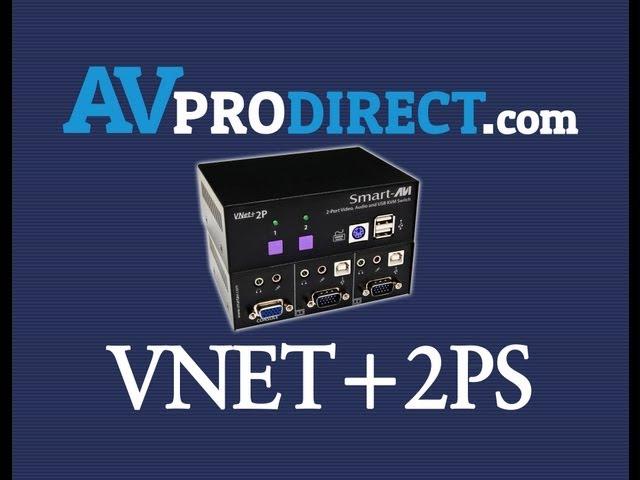 SmartAVI VNET+2P, 2-Port Cross-platform WUXGA KVM, Audio and USB switch