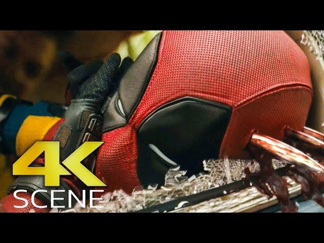 Immortal Mutants Stabbing Scene - 4K - Deadpool & Wolverine Car Fight