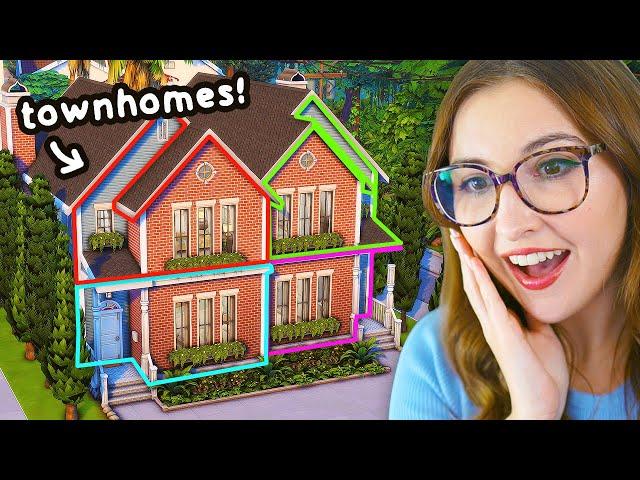 i tried building FUNCTIONAL townhomes for the sims 4 for rent