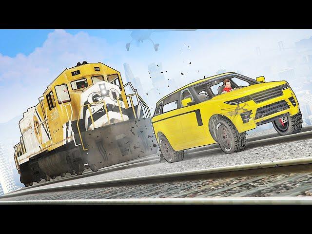 АДСКАЯ СТЕНКА НА СТЕНКУ С ПОЕЗДОМ В GTA ONLINE!!!