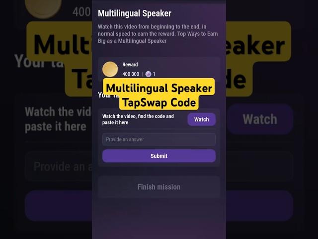 Multilingual Speaker TapSwap Code