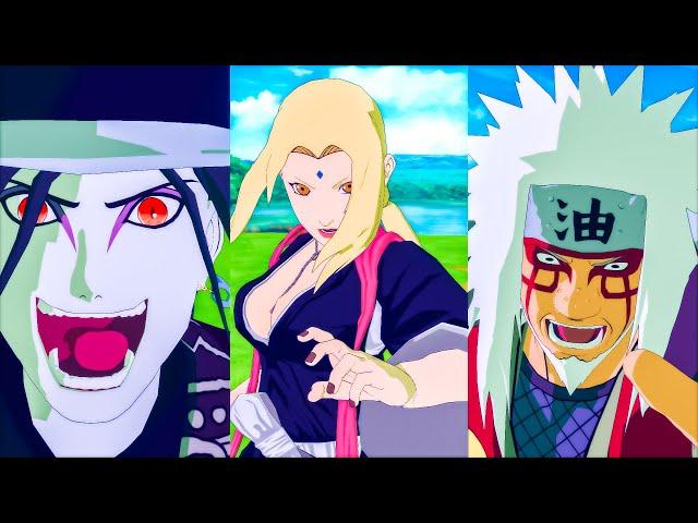 *NEW* Tsunade, Jiraya & Orochimaru Ultimate Jutsu, Team Jutsu and Moveset| Naruto Storm Connections