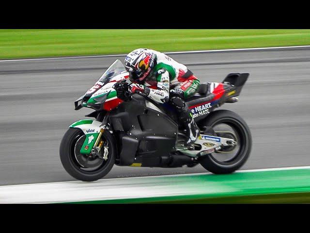 Raw sounds from MotoGP 2024 bikes testing at Mugello Circuit: Honda, Yamaha & Aprilia! (HQ Audio)