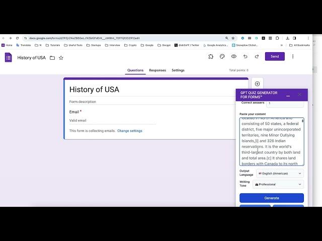 How to generate Quiz using ChatGPT for Google Forms