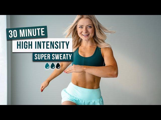 Day 24 - 30 MIN SUPER SWEATY HIIT WORKOUT - Full Body, No Equipment, No Repeat