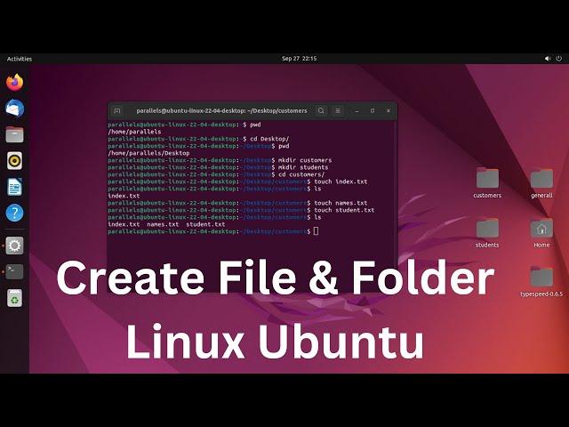 How to create folder and file in linux using terminal | Ubuntu | 2022