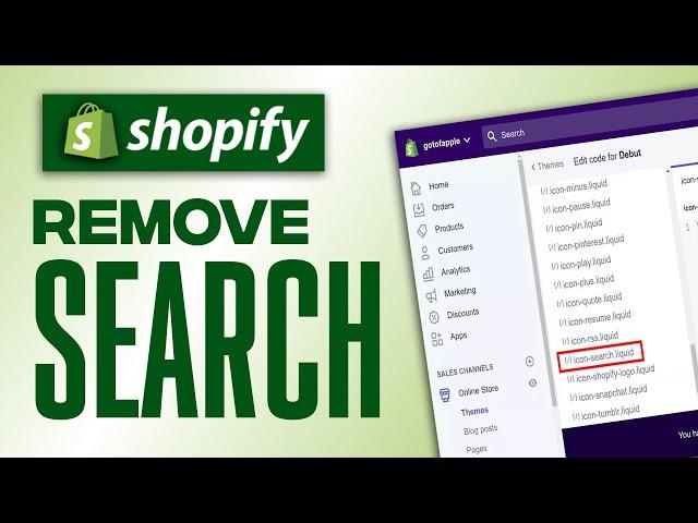 How To Remove Search Icon On Shopify