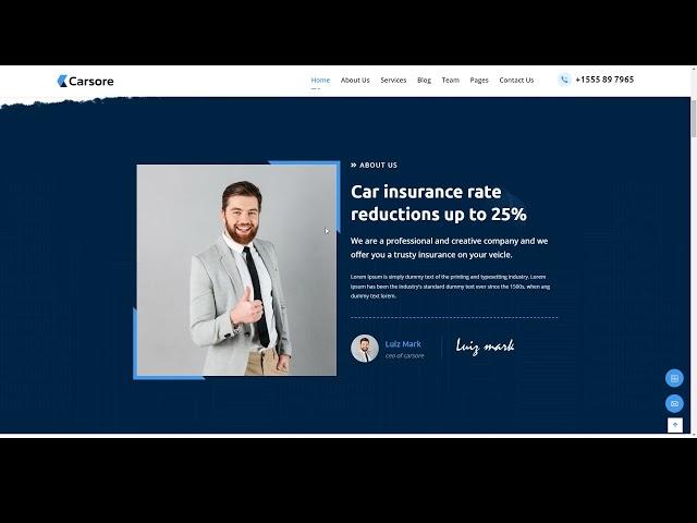 CARSORE  Car Loan Insurance HTML Template auto loan Paydays loan