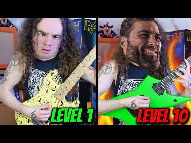 10 Levels Of Guitar Solo (From NOOB To CHAD)