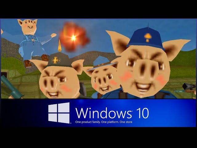 ВОЙНА СВИНЕЙ ▶ Hogs of War PC запуск на Windows 10