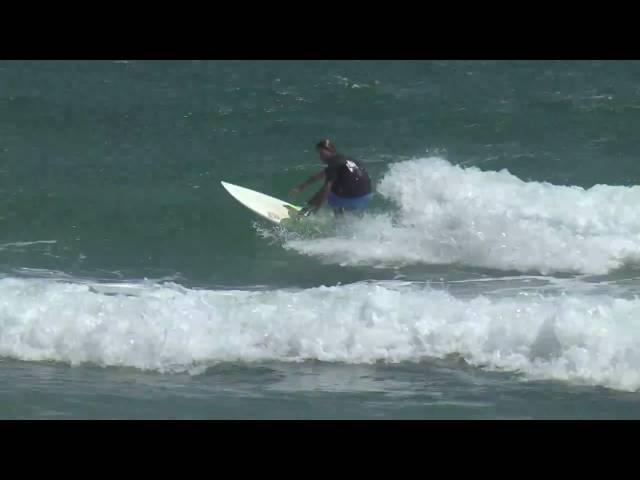 Surfing wipouts in Hurricane Igor