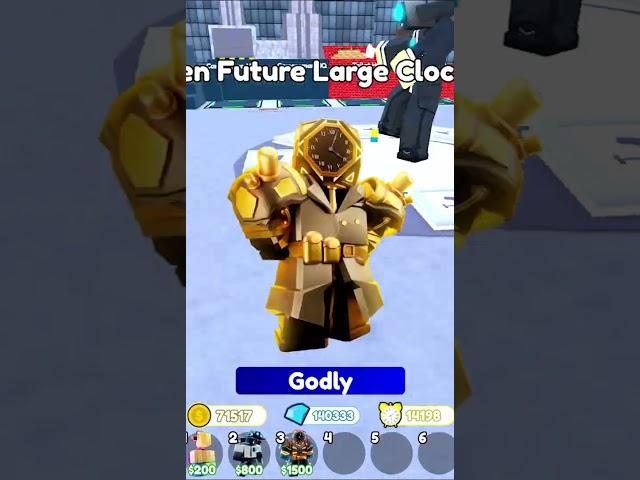 Unboxing Golden Future Large Clockman In Toilet Tower Defense Roblox