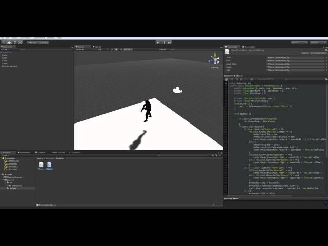 Передвижение персонажа от 3 го лица || Unity3d