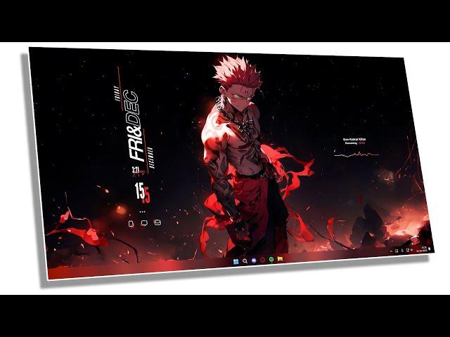 This is the Best SUKUNA Jujutsu Kaisen theme! [ Easy ] #rainmeter #desktopcustomization