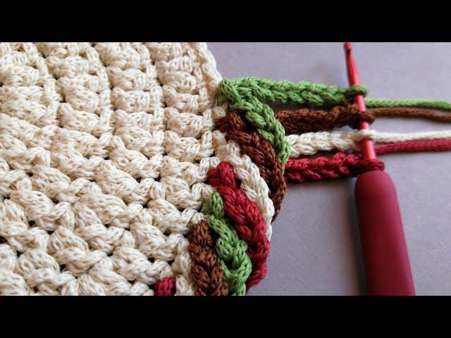 I crocheted 5 pieces in an hour. Beautiful crochet edge binding